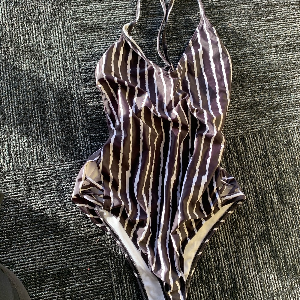 Sexy black striped suit